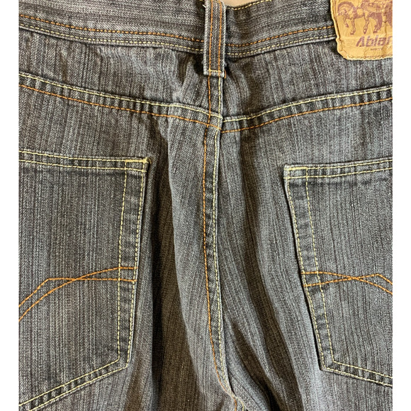 Vintage Y2K Ablanche Mens Jeans 44x34 Dark Wash Gray Baggy Street Workwear - Picture 14 of 16
